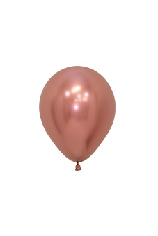Balionas, metalizuotas rožinio aukso (12 cm)
