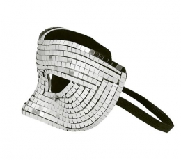 Akių kaukė "Sidabrinis disco" 1