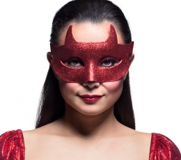 Akių kaukė "Velnias", blizgi 1