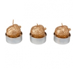Arbatinės žvakutės "Aukso gilės" (3 vnt./3,5 cm)