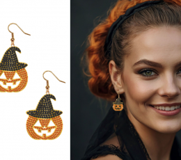 Auskarai "Moliūgai" 1