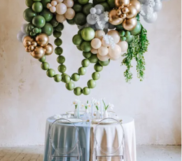 Balionas, rozmarino žalias (12 cm/Party Deco) 1