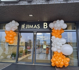 Balionų girlianda "Balta - oranžinė" 1