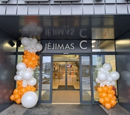 Balionų girlianda "Balta - oranžinė" 2