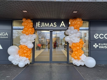 Balionų girlianda "Balta - oranžinė"