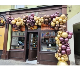 Balionų girlianda "Bordo-auksas"