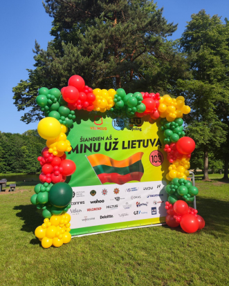 Balionų girlianda "Minu už Lietuvą"