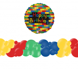 Balionų girlianda, pasidaryk pats "Lego" (3 m.)
