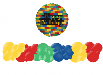 Balionų girlianda, pasidaryk pats "Lego" (3 m.)
