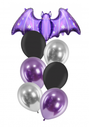 Balionų puokštė "Violetinis šikšnosparnis"