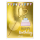 Bengališka ugnelė su atviruku "Happy Birthday gold" (11x8 cm)