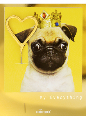 Bengališka ugnelė su atviruku "My Everything" (11x8 cm)