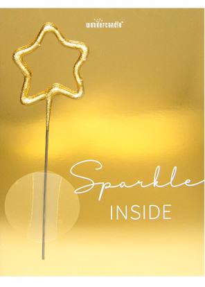 Bengališka ugnelė su atviruku "Sparkle inside" (11x8 cm)