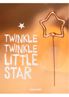 Bengališka ugnelė su atviruku "Twinkle twinkle little star" (11x8 cm)   