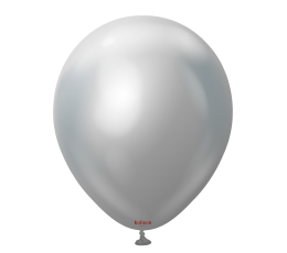 Chrominis balionas, sidabrinis (12 cm/Kalisan)