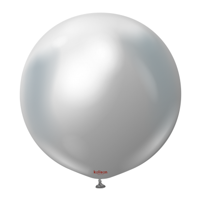 Chrominis balionas, sidabrinis (60 cm/Kalisan)