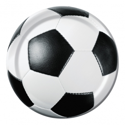 Lėkštutės "Futbolo  kamuolys" (8 vnt./18 cm)