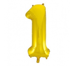 Follija balons "1", zelta (85cm)