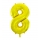  Фольгированный шарик, цифра "8",золотой (85 см)