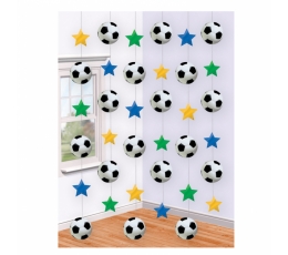Kabančios dekoracijos "Futbolas" (6 vnt.)