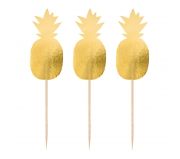 Smeigtukai-dekoracijos "Auksiniai ananasai" (20 vnt.)