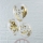 Caurspīdīgi baloni ar spīdīgiem, zelta konfettī (5 gab/ 30 cm)