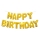 Folinių balionų rinkinys "Happy birthday", auksinis (35 cm)