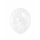 Caurspīdīgi baloni ar baltiem konfettī (6 gab/ 30 cm)