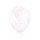 Прозрачные шарики с розовыми конфетти  (6 шт/30 см)