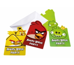 Kvietimai "Angry Birds" (6 vnt.)