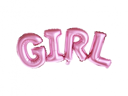 Folinis balionas "Girl", rožinis  (74x33cm)