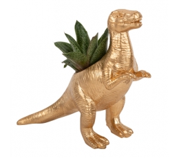 Dekoracija-gėlių vazonėlis "Auksinis dinozauras"  