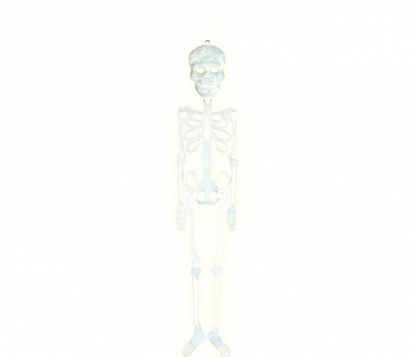 Dekoracija "Šviečiantis tamsoje skeletas" (75 cm)