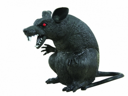 Dekoracija "Žiurkė", juoda (18 cm)