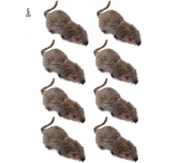 Dekoracijos "Pūkuotos pelės" (8 vnt./5 cm)