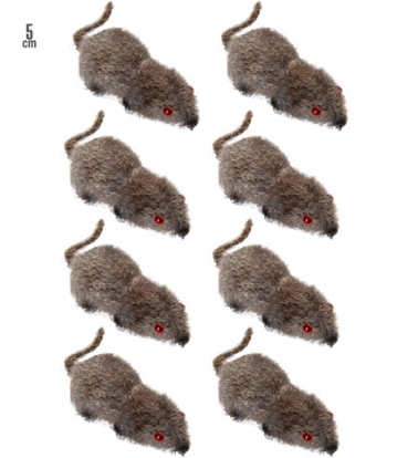 Dekoracijos "Pūkuotos pelės" (8 vnt./5 cm)
