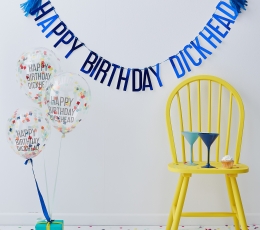 Dekoracijų  rinkinys "Happy Birthday Dickhead" 1