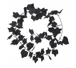 Dekoratyvinė lapų girlianda, juoda (1,8 m)
