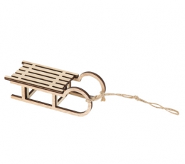 Dekoratyvinės rogutės, medinės (13 cm)