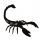 Dekoratyvinis skorpionas, aksominis juodas (14,5x20,5 cm)
