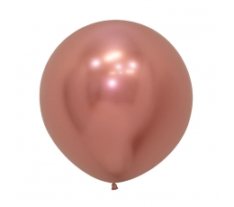 Didelis balionas,  metalizuotas rožinio aukso (60 cm)