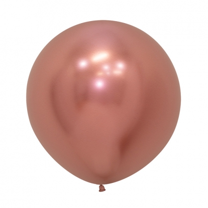 Didelis balionas, chrominis rožinio aukso (60 cm/Sempertex)