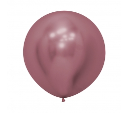 Didelis balionas,  metalizuotas rožinis (60 cm)
