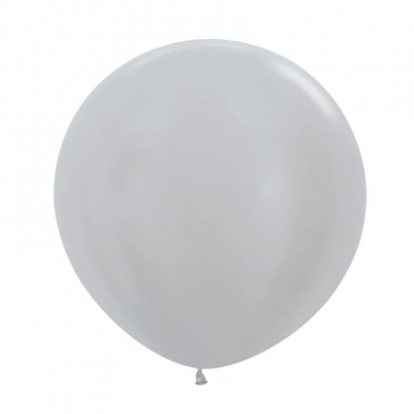 Didelis balionas,  sidabrinis (60 cm)