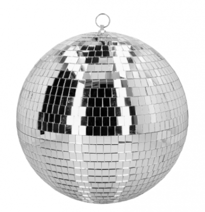 Disco kamuolys, sidabrinis (30 cm)