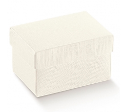 Dovanų dėžutė su dangčiu, balta (200x200x110 mm)