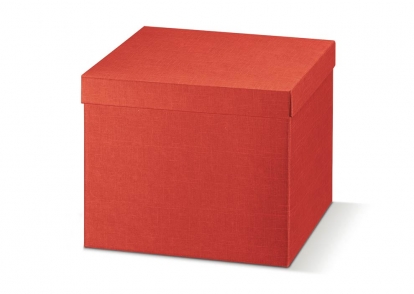 Dovanų dėžutė su dangčiu, raudona (300x300x240 mm) TIK SU VENIPAK!