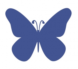 Drugeliai "Laimė M"/mėlyni (20 vnt.)