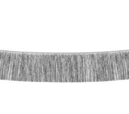 Folinė kutosų girlianda, sidabrinė smulki (20x135 cm)