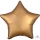 Folinis balionas "Auksinė žvaigždė", matinis (48 cm)